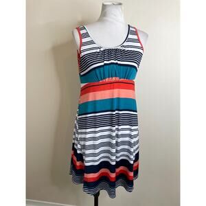 Made by Johnny Womens Striped Tank Dress Size XL Multi Color Sleeveless Mini